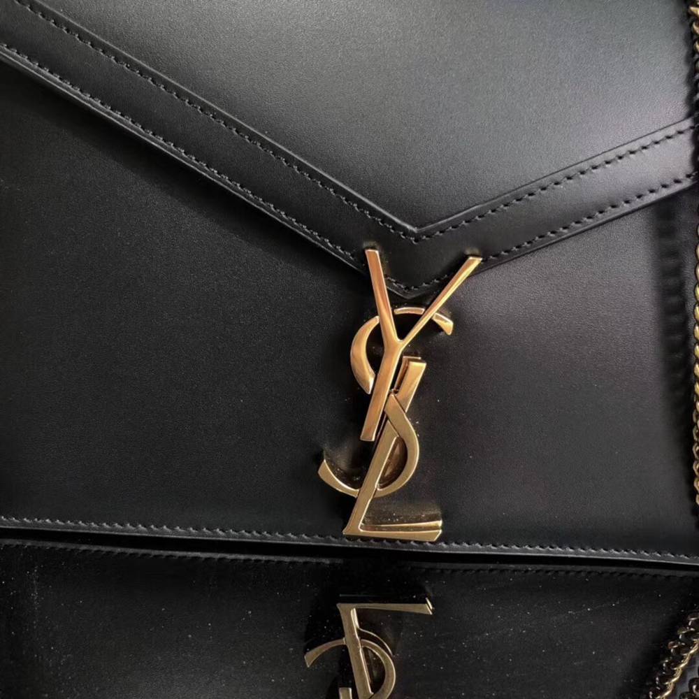 Saint Laurent Black Cassandra Monogram Clasp Bag IAMBS242346 Outlet Sales