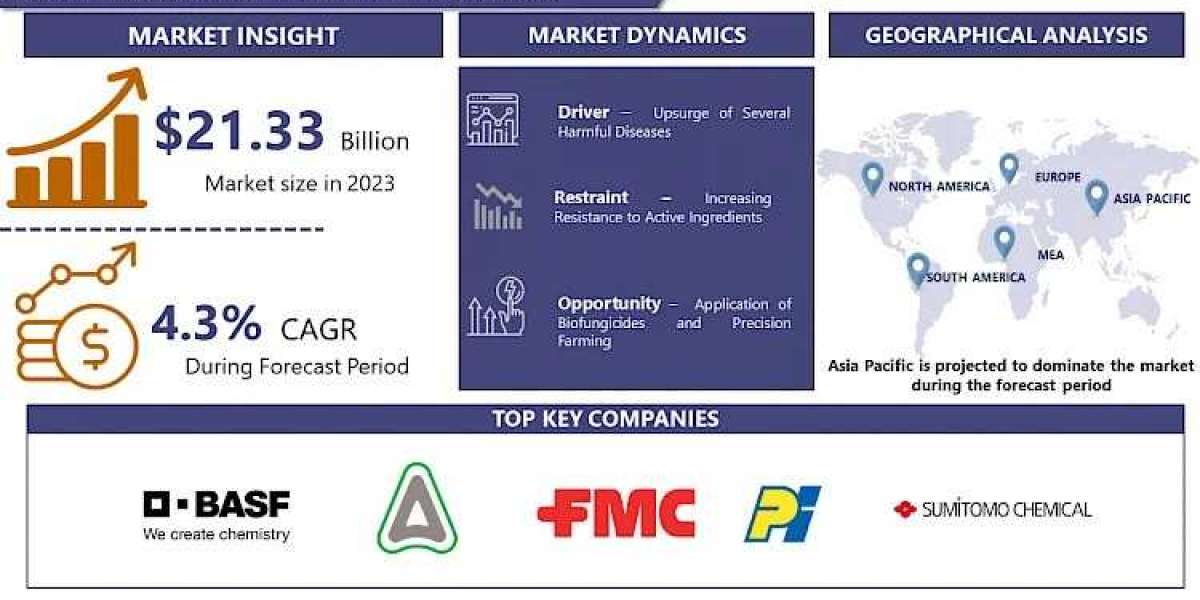 Fungicides Market Size To Surpass USD 28.64 Billion With Growing CAGR Of 4.3% during the forecast period (2024-2032)