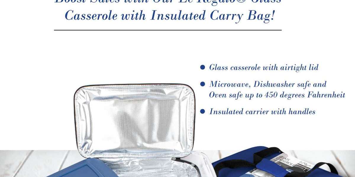 Le Regalo® Glass Casserole with Insulated Carry Bag – Blue